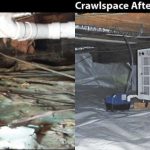 Crawlspace before and after
