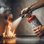 cleaning up after a fire extinguisher